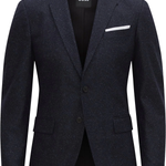 Giacca slim fit in lana elasticizzata 50528083 10167647 401 BOSS Dark blu 