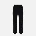 Pantaloni in doppio crêpe stretch con logo charm PA16861E2 110 ELISABETTA FRANCHI Nero 