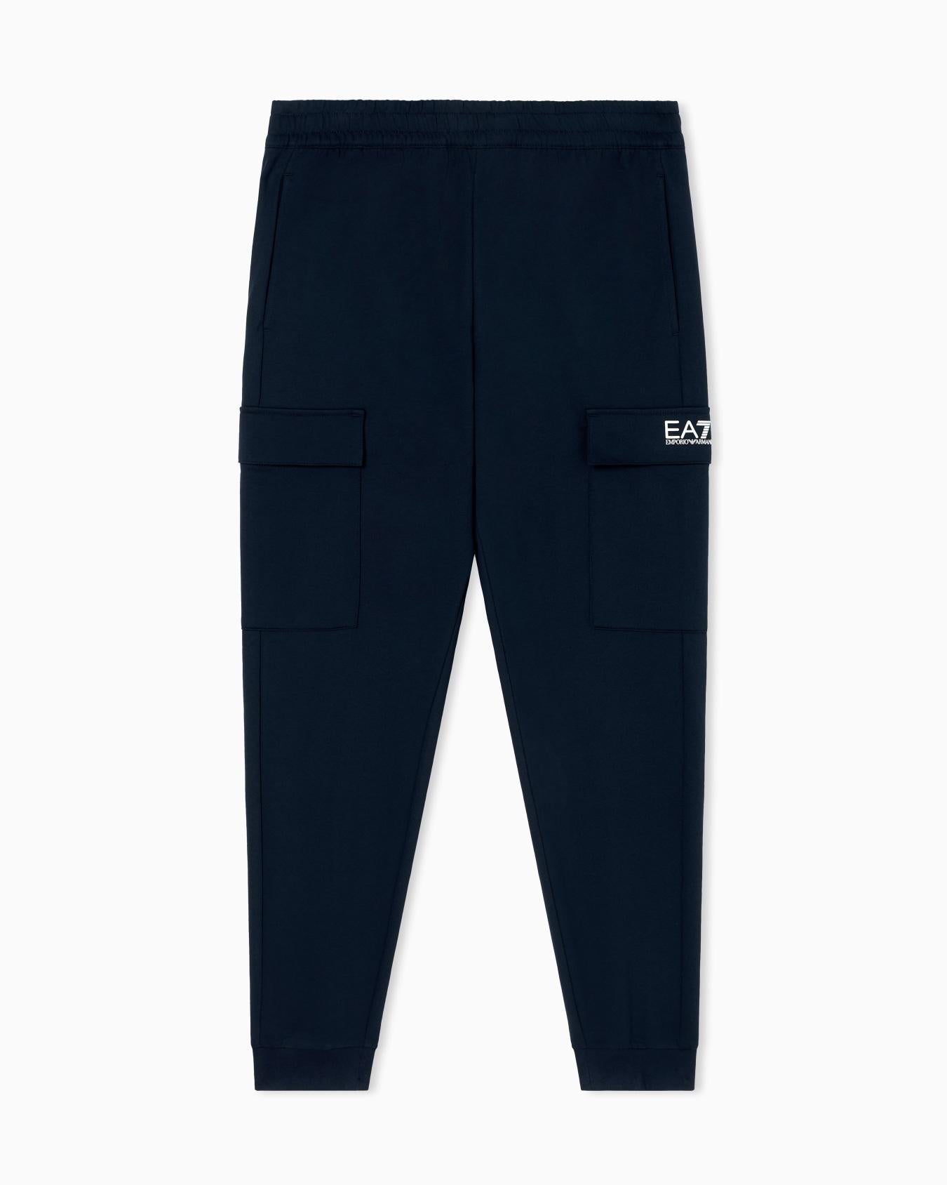 Pantaloni cargo Core Identity in cotone 8NPP67 PJVRZ 1562 EA7 Blue 
