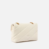 Borsa in pelle 100038A0F2 Z14Q PINKO Bianco seta-antique gold 