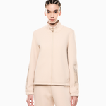 Felpa con zip logata 7W000523 AF13151 U1046 EA7 Beige 