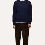 Maglia girocollo con ricamo B2P000 5W106 13777 BALLANTYNE Blue 