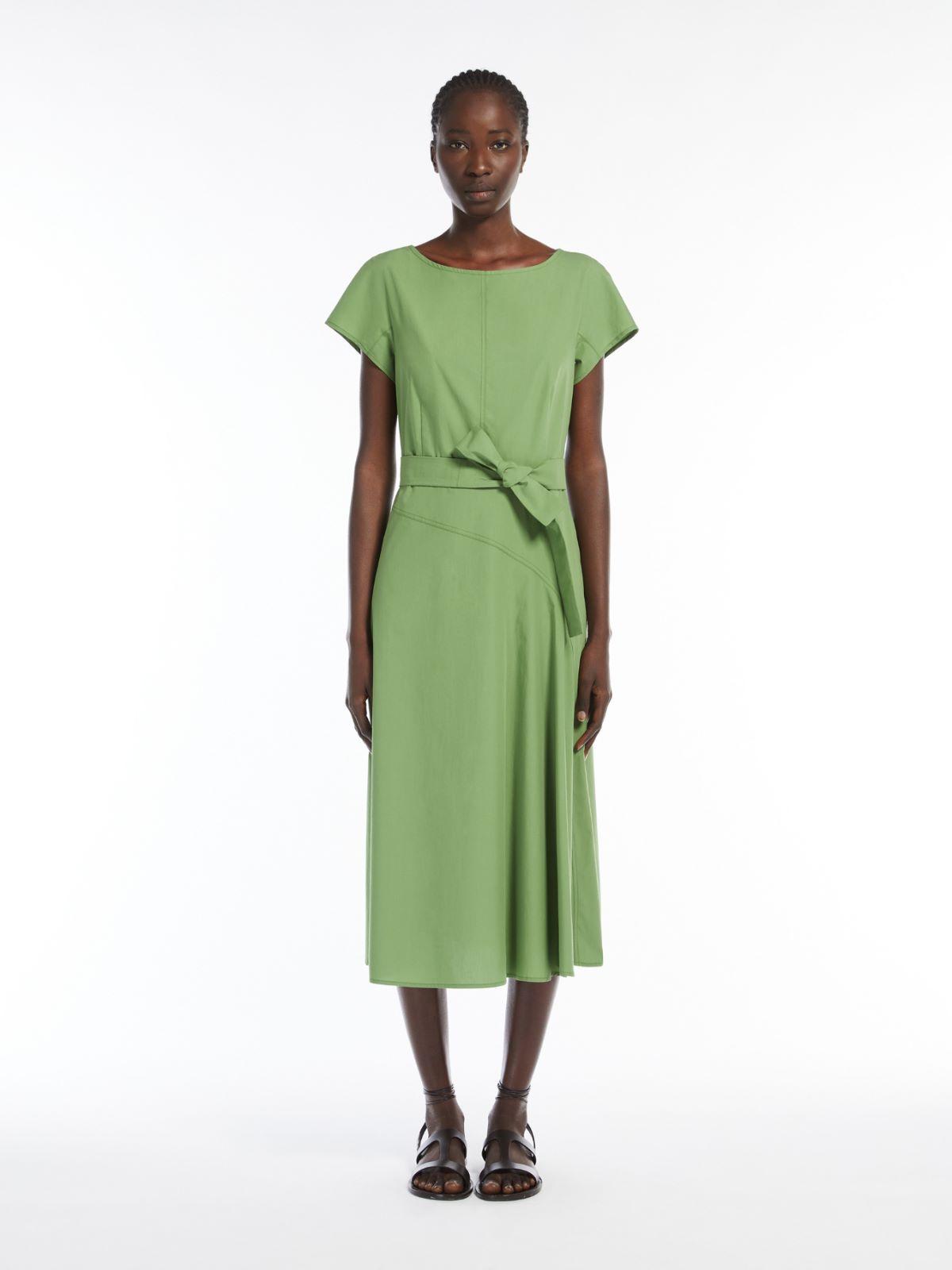 Abito in cotone smanicato 2515221142 007 MAX MARA WEEKEND Verde 