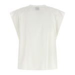 Blusa smanicata 107004A2LD Z05 PINKO Bianco-biancaneve 