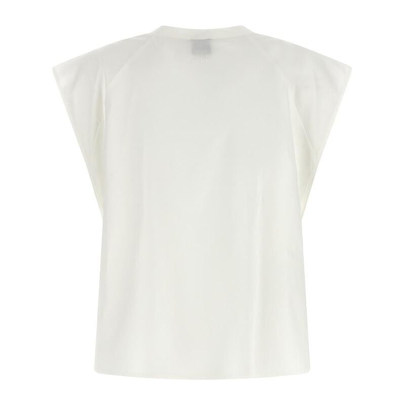 Blusa smanicata 107004A2LD Z05 PINKO Bianco-biancaneve 
