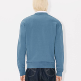 Felpa girocollo con ricamo FE68SW1064MF 67 KENZO Blu avio 