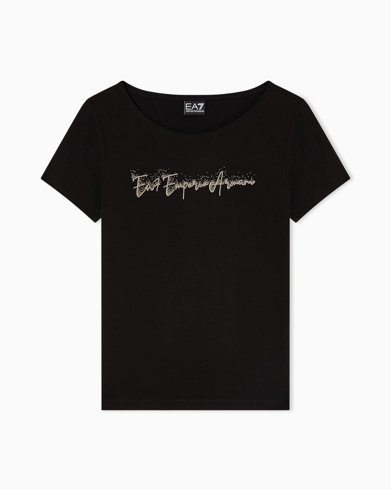 T-Shirt in jersey stretch 7W000978 AF10373 UC001 EA7 Black 