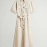Abito lungo in tencel CFWWDR0190FRUT3945 8867 WOOLRICH Light oak 