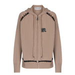 Maglia aperta con zip e cappuccio in lana e cachemire D47EN037E54 MFA86 ERMANNO FIRENZE Tortora 
