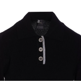 Polo in lana manica corta 105450A2Q9 Z99 PINKO Nero limousine 