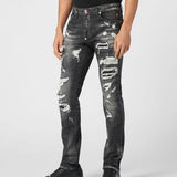Jeans slim fit effetto used MDT4011 PDE004N 02 02RX PHILIPP PLEIN Riot black 