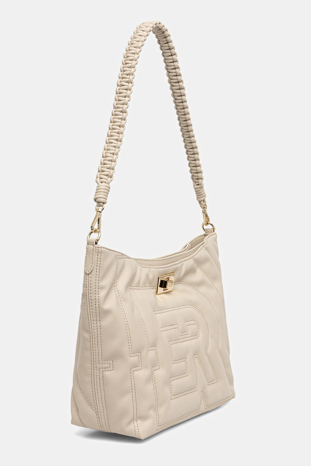 Borsa a spalla in ecopelle 12401969 381 ERMANNO FIRENZE Ivory 