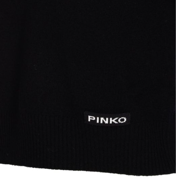Polo in lana manica corta 105450A2Q9 Z99 PINKO Nero limousine 