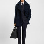 Peacoat in lana e cachemire 50551081 10273687 01 404 BOSS Dark blue 