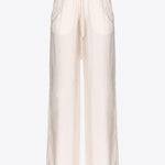 Pantaloni in twill di viscosa 103563A1WU P97 PINKO Rosa 