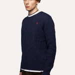 Maglia girocollo con ricamo B2P000 5W106 13777 BALLANTYNE Blue 