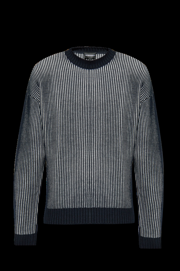 Maglia girocollo a coste inglesi 6D1MXA 1MJHZ 0920 EMPORIO ARMANI Blu navy 