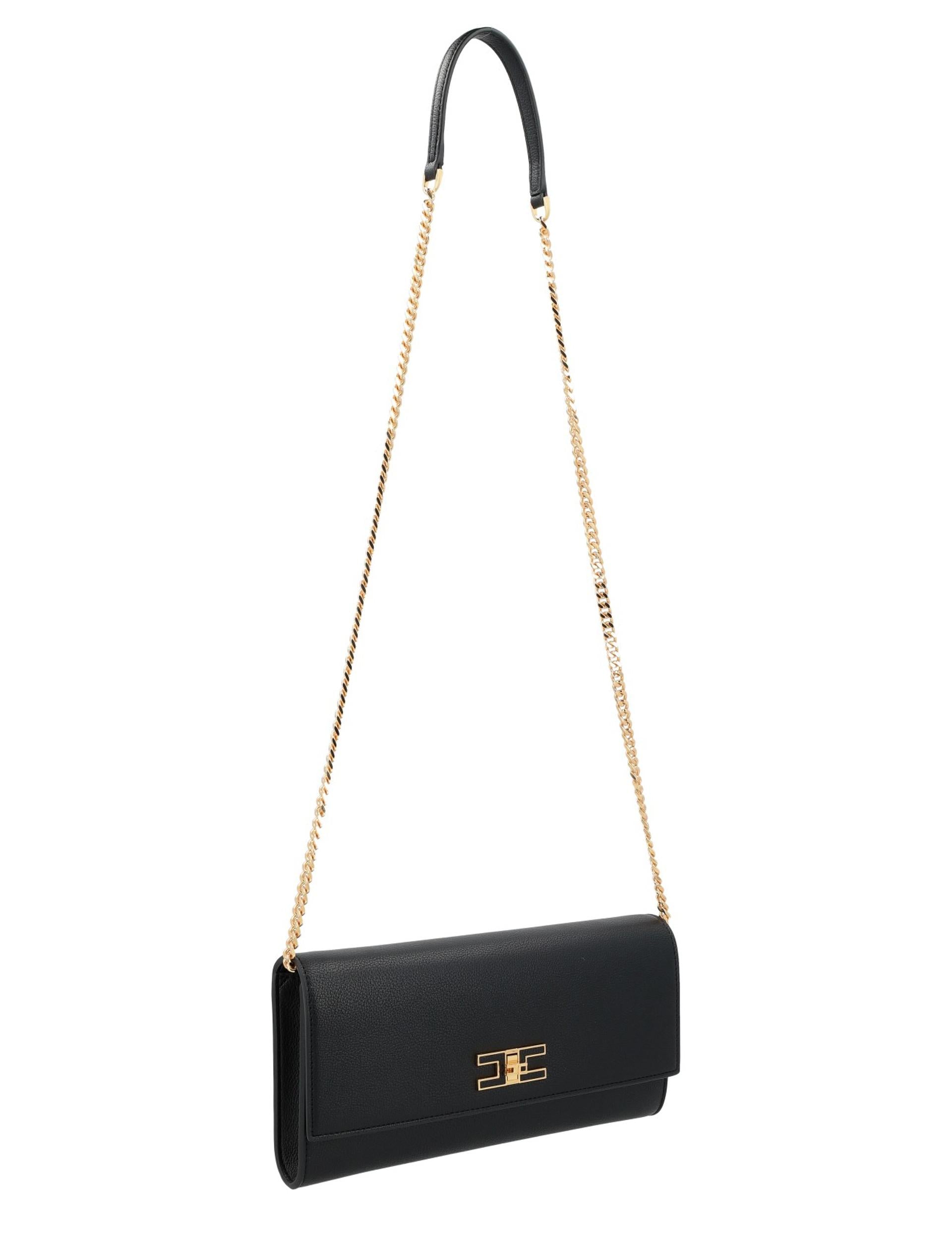 Baguette in ecopelle con catena BS32A51E2 110 ELISABETTA FRANCHI Nero 