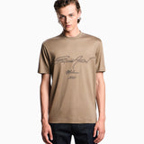 T-shirt con maxi ricamo in jersey misto lyocell ASV EM003007 AF18312 U6189 EMPORIO ARMANI Walnut 