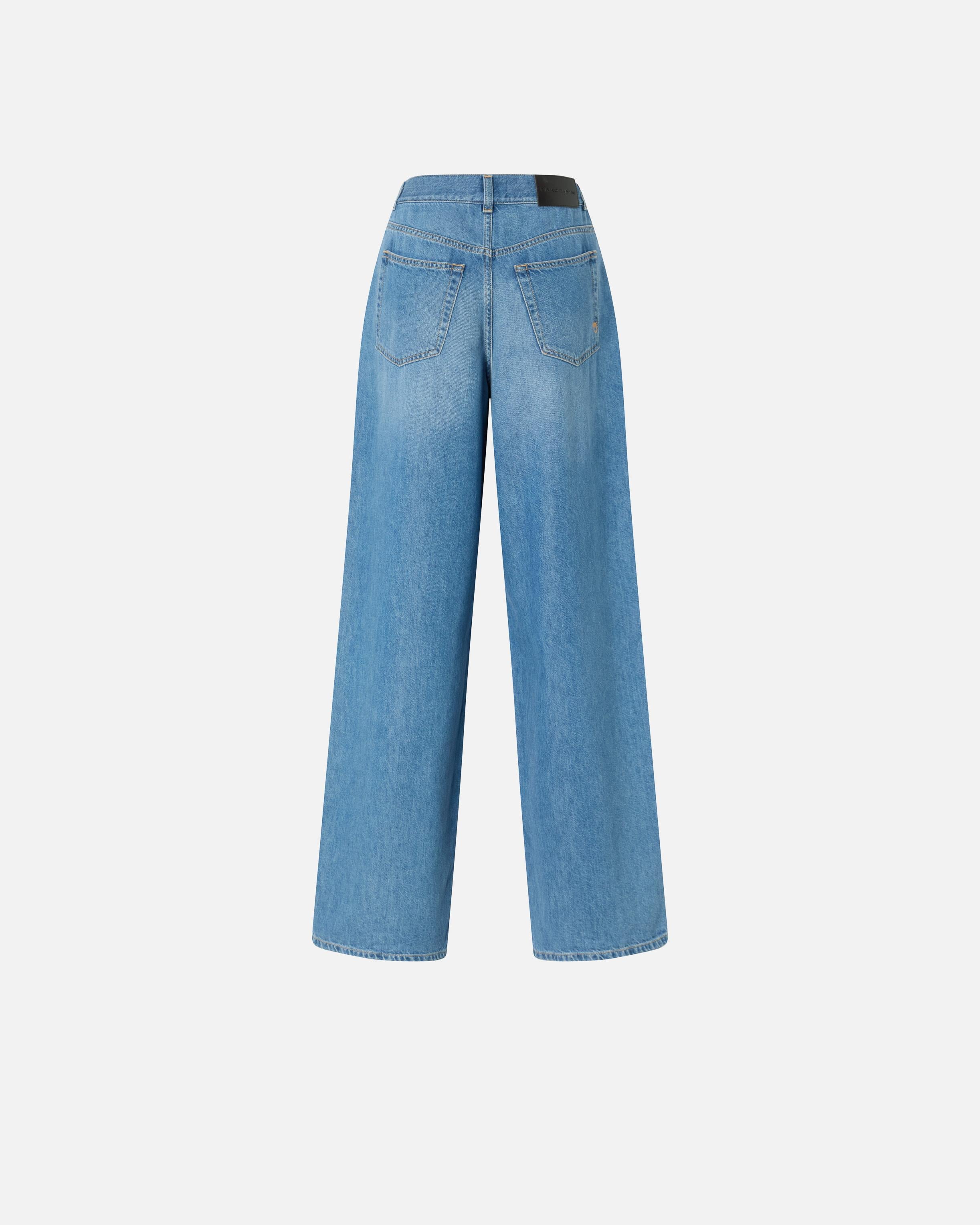 Jeans palazzo in denim medio chiaro 104601A2DR PJO PINKO Lav. medio chiaro 