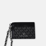 Portacarte logato con catena 34F2ST9D50 023 MICHAEL KORS Blk/silver 