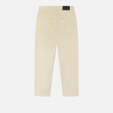 Pantaloni chino in velluto millerighe 102761A20R Z12 PINKO Bianco latte 