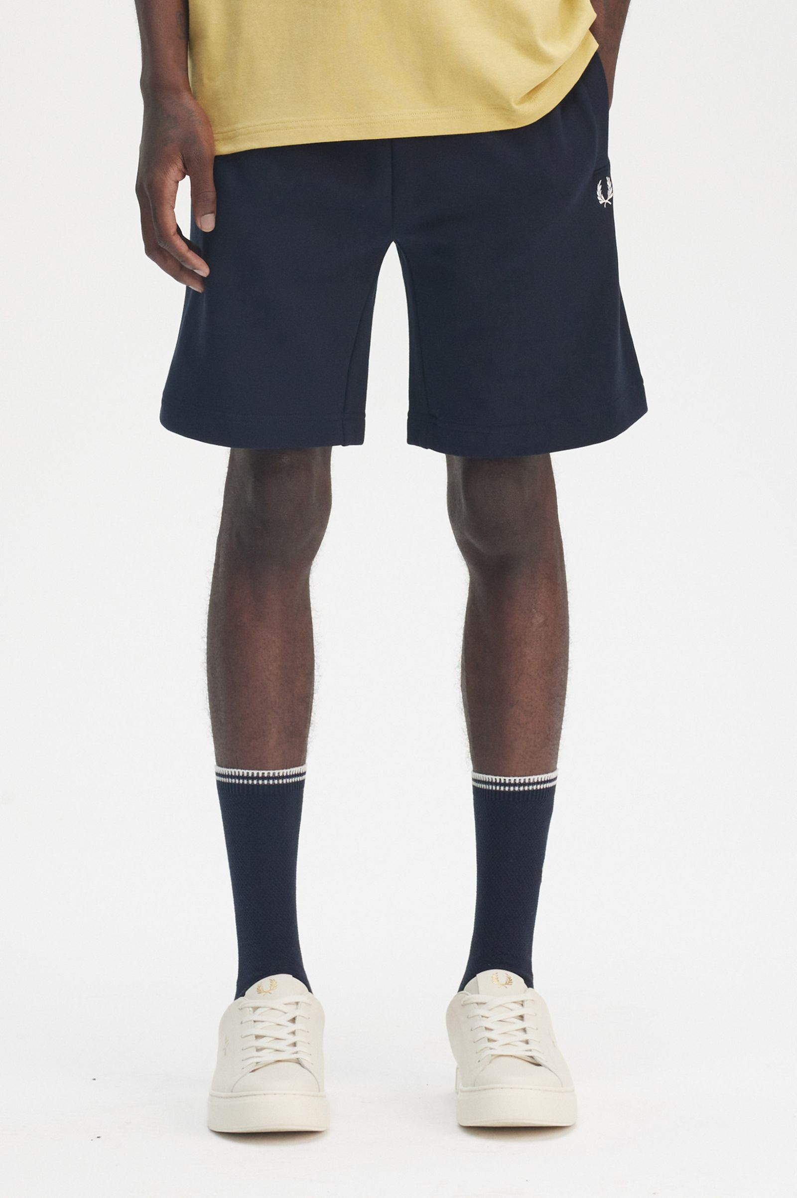 Bermuda in felpa di cotone S8505 608 FRED PERRY Navy 