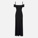 Abito Red Carpet in jersey crêpe con corsetto ABR0851E2 110 ELISABETTA FRANCHI Nero 