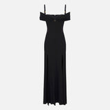 Abito Red Carpet in jersey crêpe con corsetto ABR0851E2 110 ELISABETTA FRANCHI Nero 