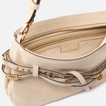 Borsa a spalla media in suede 106176A0F6 C50Q PINKO Beige-grigio fumo-antique 