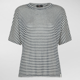 T-Shirt manica corta a righe PED5343 99012278 RI015 PEUTEREY Bianco/blu 