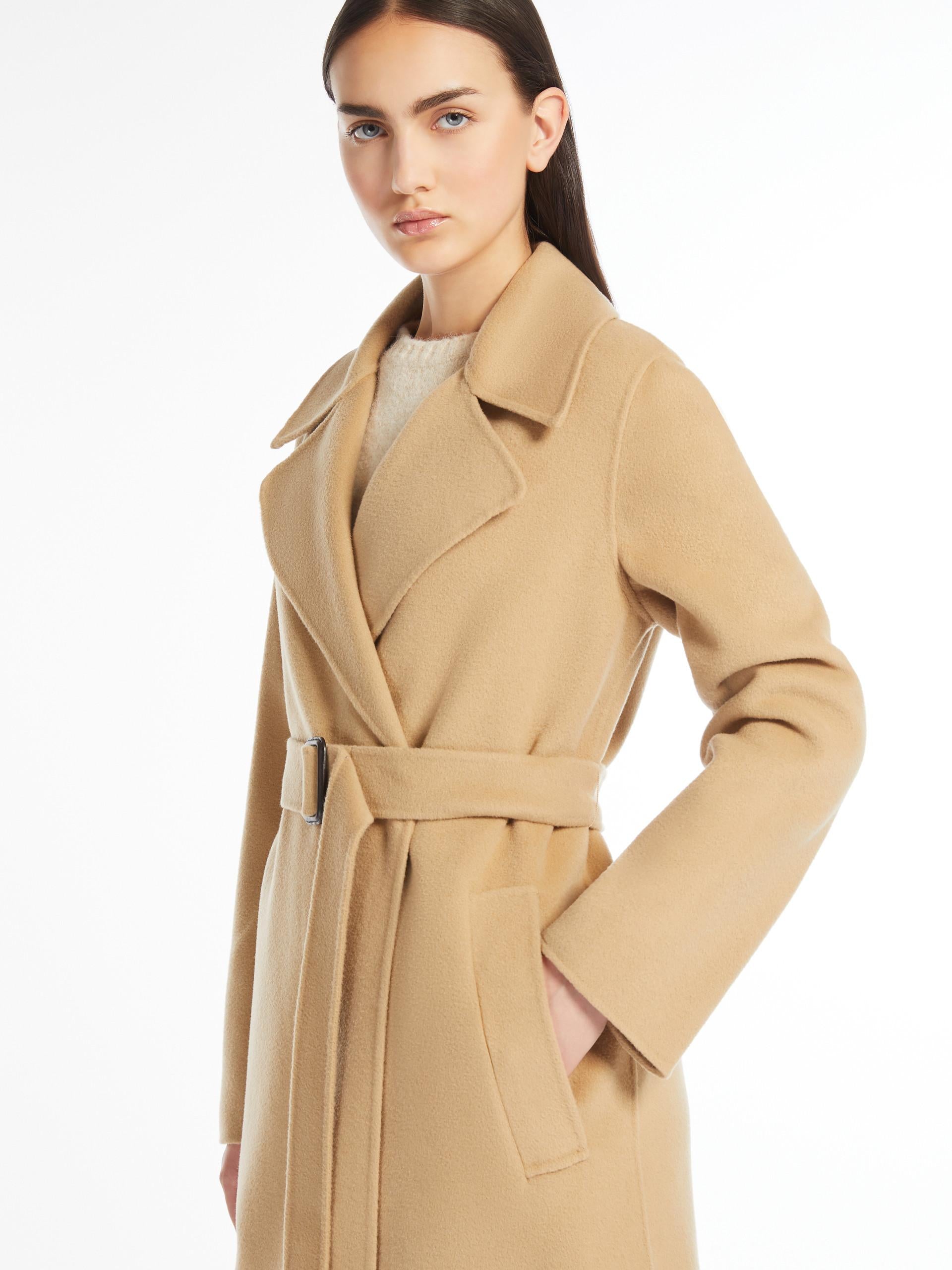 Cappotto lungo a vestaglia in lana 2425016041 065 MAX MARA WEEKEND Beige 