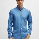 Camicia in denim button down 50513728 10259348 01 437 BOSS Bright blue 