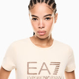 T-shirt in jersey elasticizzato Graphic Series 7W000993 AF18401 U1088 EA7 Beige 