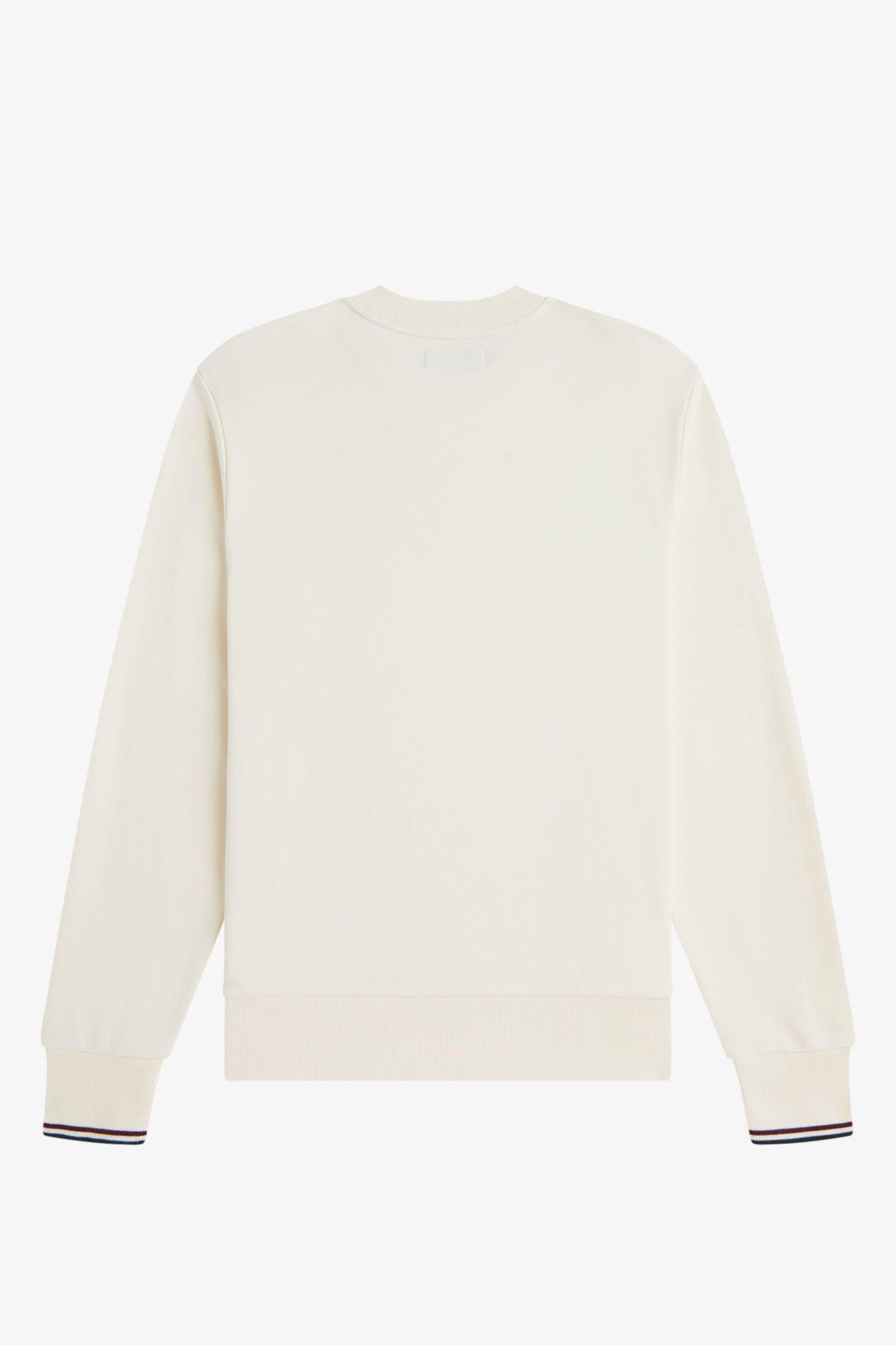 Felpa girocollo M7535 84A FRED PERRY Ecru/oxbld/grsrts 
