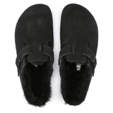 Sabot in suede con sherarliong interno BOSTON SHEARLING 259883 BLACK BIRKENSTOCK Black 