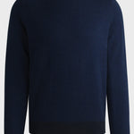 Maglia girocollo in lana fantasia 50526989 10265613 01 404 BOSS Dark blue 