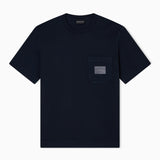 T-shirt in jersey con patch logo in pelle ASV EM002722 AF13715 UB118 EMPORIO ARMANI Blue navy 