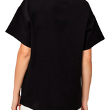 T-shirt in jersey di cotone pesante con logo MA02256E2 110 ELISABETTA FRANCHI Nero 