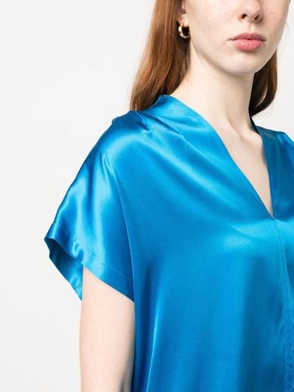 Blusa in seta 100376ZR64 F71 PINKO Light blue 