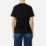 T-shirt in jersey di cotone con stampa MA63D56E2 110 ELISABETTA FRANCHI Nero 