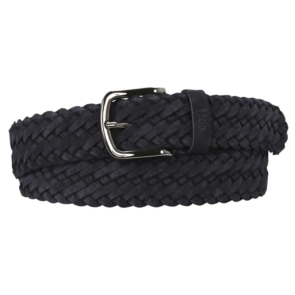 Cintura in pelle intrecciata 50542184 10199094 01 401 BOSS Dark blue 