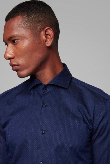 Camicia micro pois JASON 10220574 01 417 BOSS Electric blue 