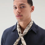 Camicia in puro lino tiinto in capo CFWOSI0113MRUT3372 3989 WOOLRICH Melton blue 
