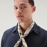 Camicia in puro lino tiinto in capo CFWOSI0113MRUT3372 3989 WOOLRICH Melton blue 