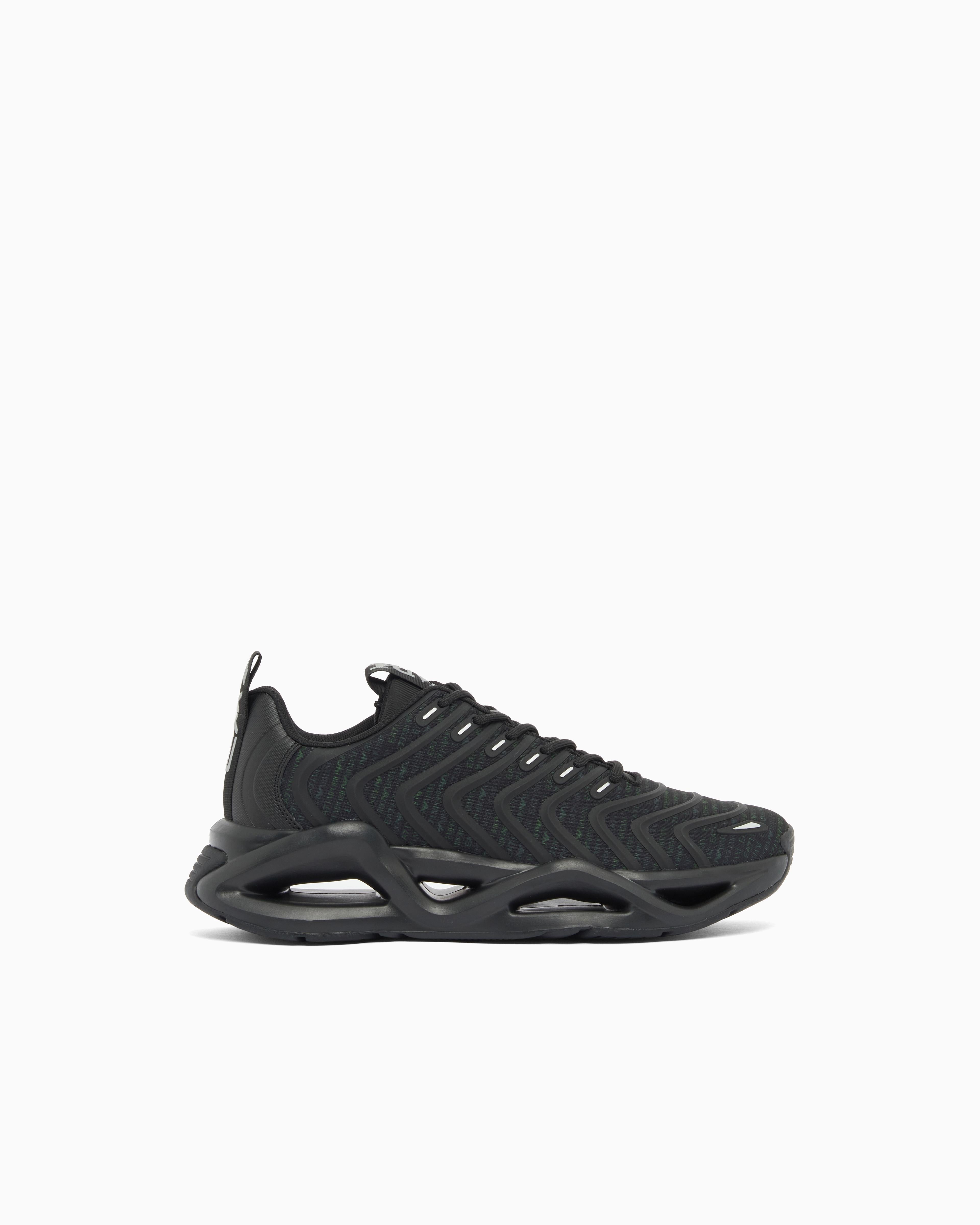 Sneaker con tomaia in mes 7X000303 AF18441 MZ547 EA7 Black 