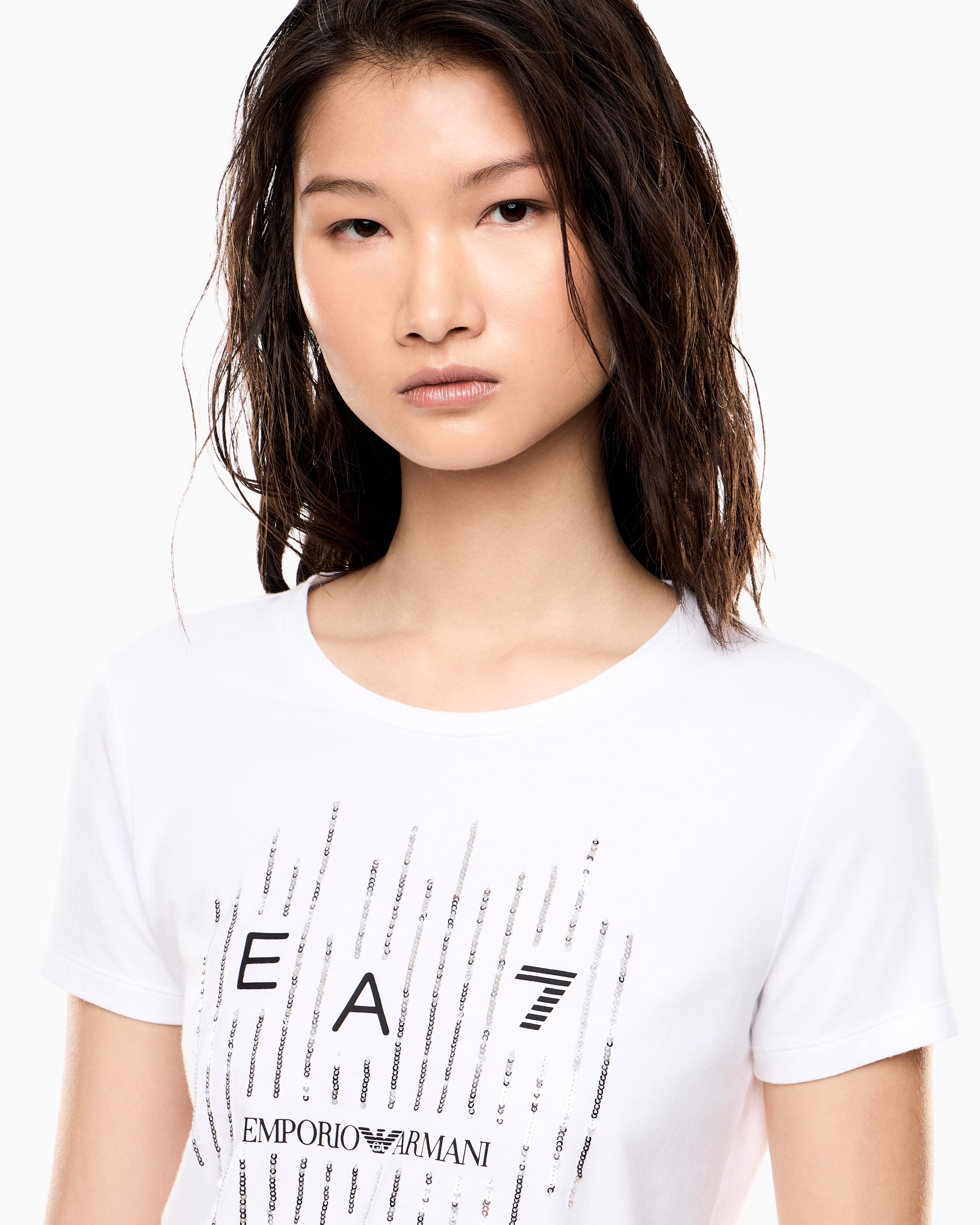 T-Shirt manica corta 7W001097 AF10373 U0002 EA7 White 