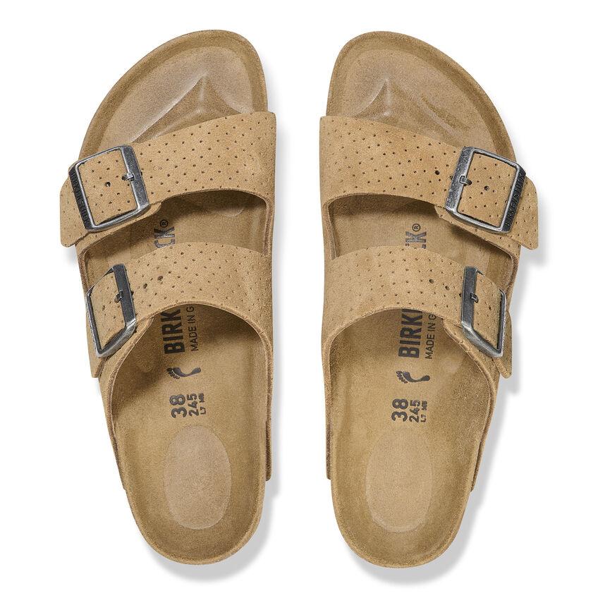 Ciabatta in pelle scamosciata goffrata ARIZONA 1027066 BEIGE BIRKENSTOCK Beige 