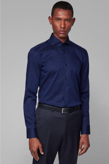 Camicia micro pois JASON 10220574 01 417 BOSS Electric blue 
