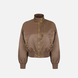 Bomber in nylon GB05D61E2 229 ELISABETTA FRANCHI Argilla 